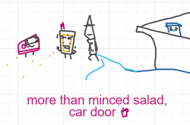 A panel from Ready Oar Knot, episode three of the Board Boards object show by Furretwalk/WalkingFurret.